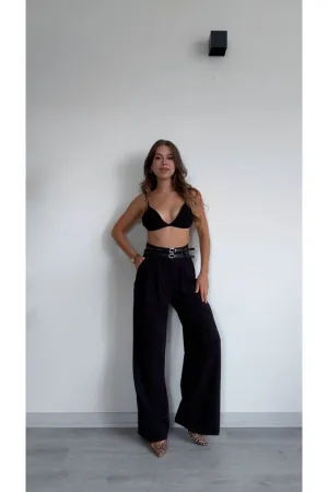 MXM Women Stylish and Comfortable High-Waisted Red Palazzo Pants - Vernon