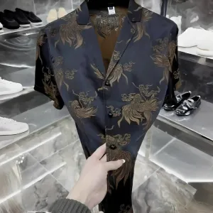 New Fashion Print Versatile Men's Shirt