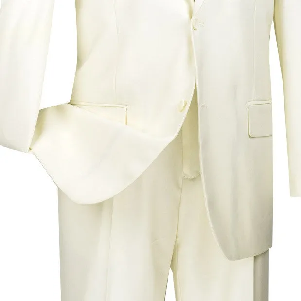 Regular Fit Suit 2 Button 2 Piece in Ivory