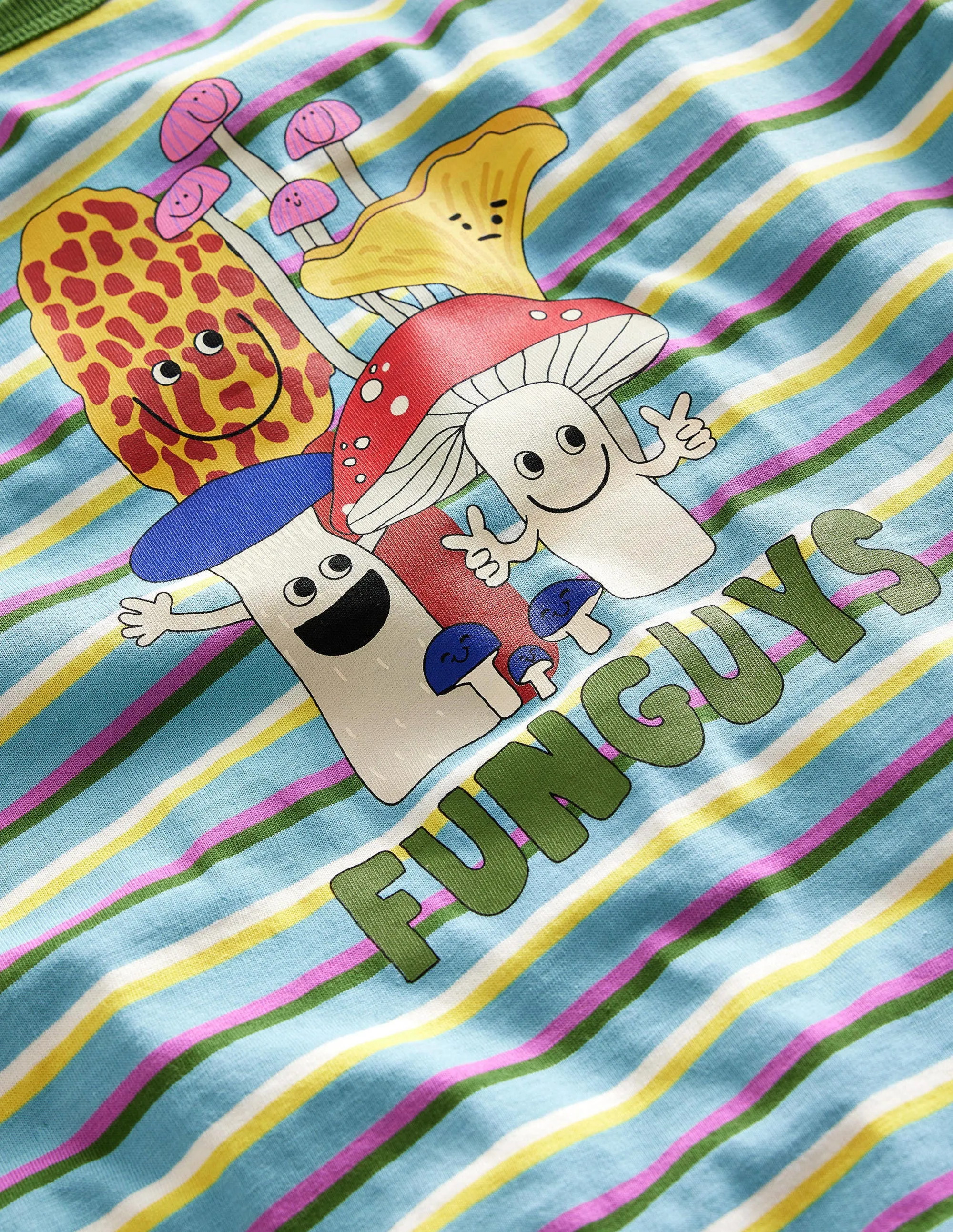 Relaxed Printed T-Shirt-Multi Mushroom