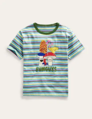 Relaxed Printed T-Shirt-Multi Mushroom