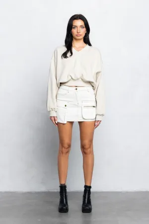 Said Outloud Cargo Skirt Ivory
