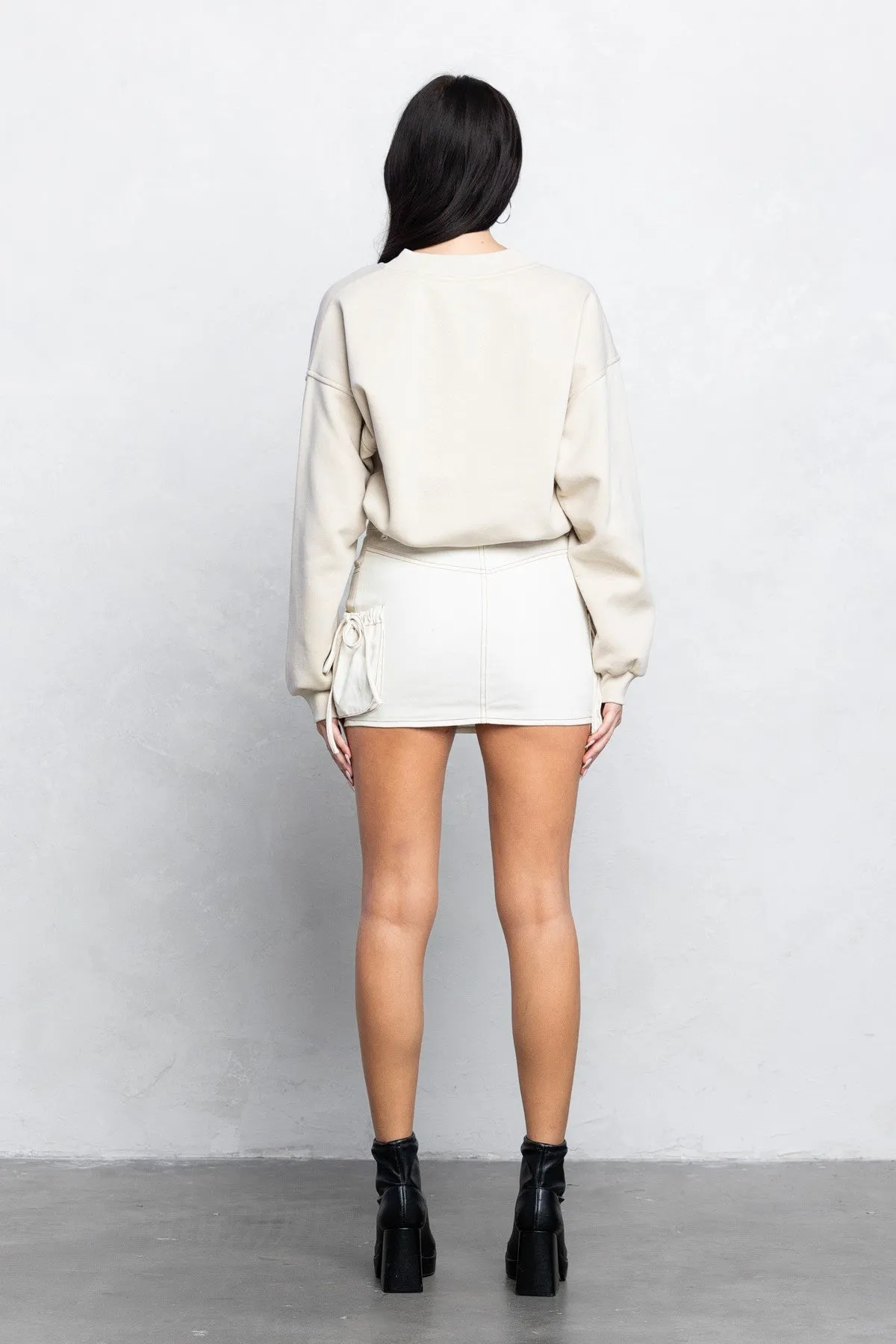 Said Outloud Cargo Skirt Ivory