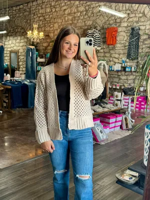 Soft & Simple Net Cardigan