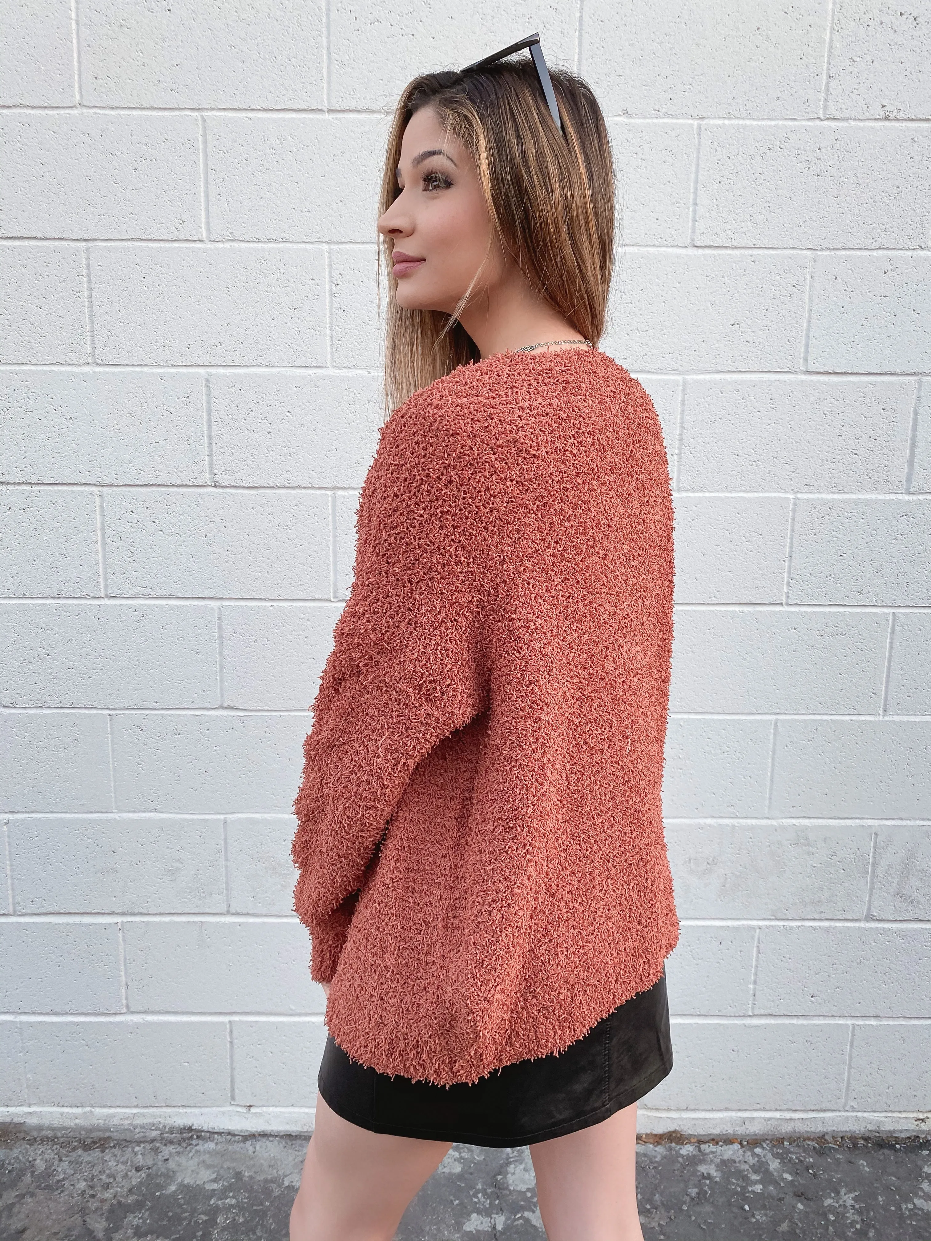 Spice Me Up Rust Oversized Sweater