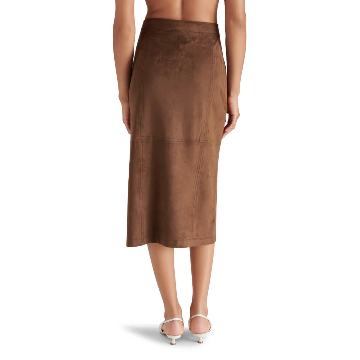 Steve Madden Riya Faux Suede Midi Skirt