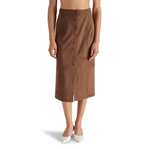 Steve Madden Riya Faux Suede Midi Skirt