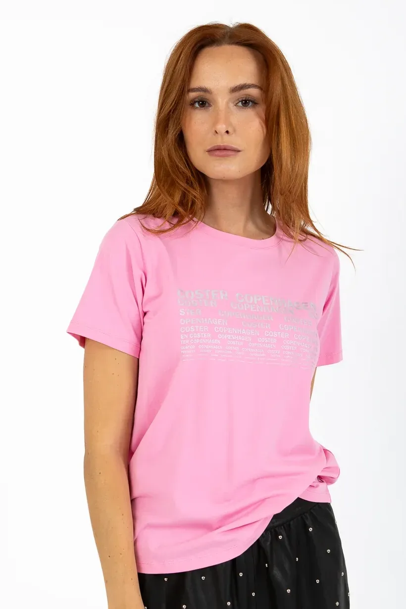 T-Shirt with logo | Bubble Gum Pink