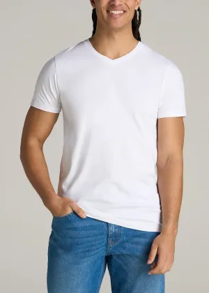 The Essential MODERN-FIT V-Neck Tee for Tall Men in White