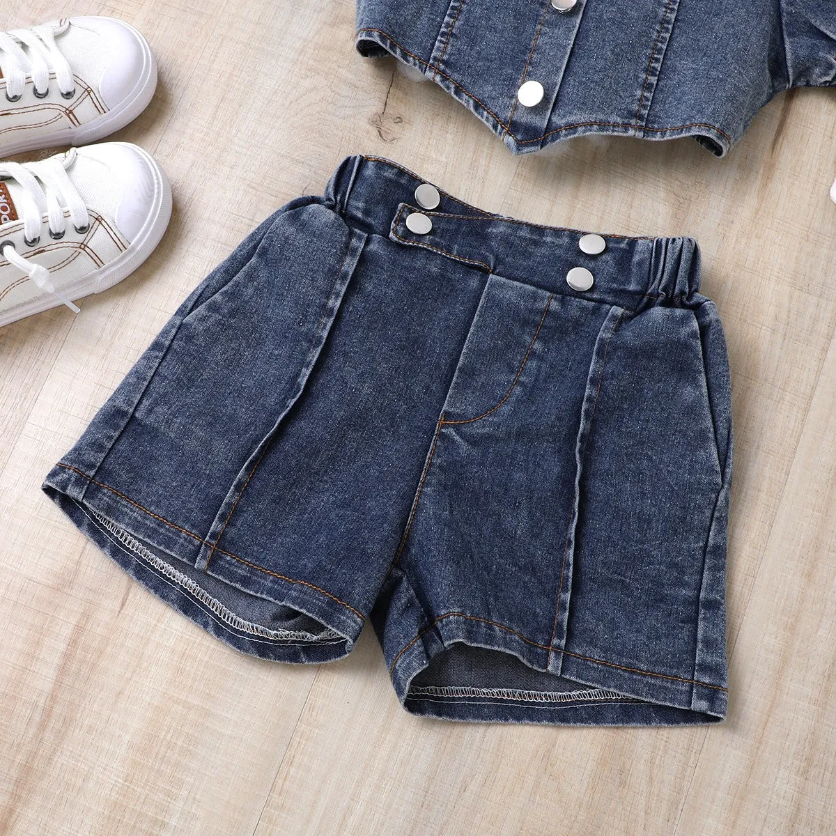 Toddler Girl Clothing Sets Denim Duo Ensemble