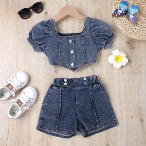 Toddler Girl Clothing Sets Denim Duo Ensemble