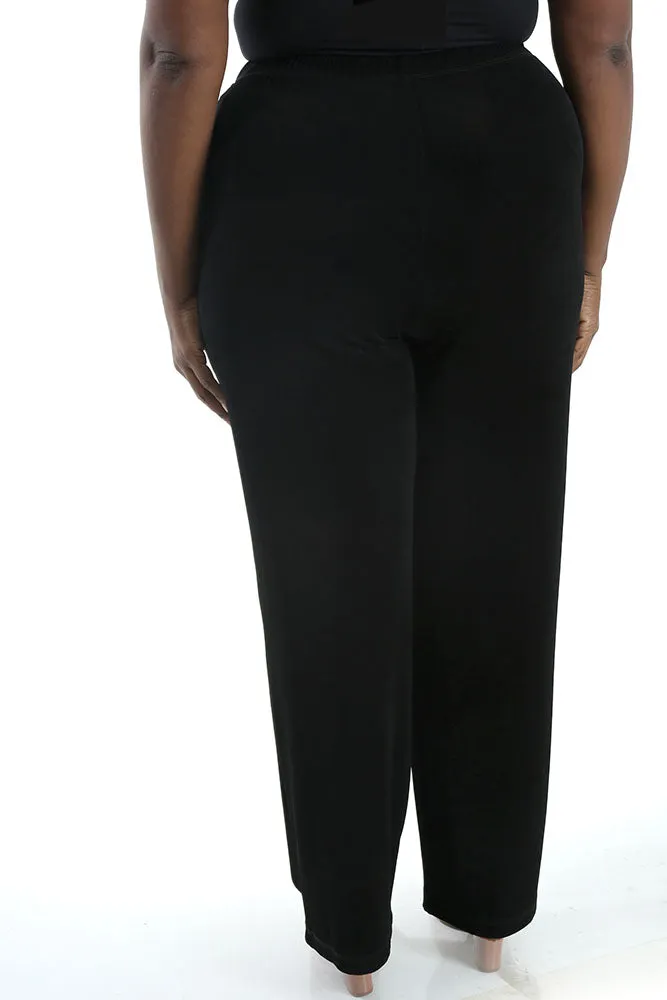 Vikki Vi Classic Black Petite Pull-On Pant