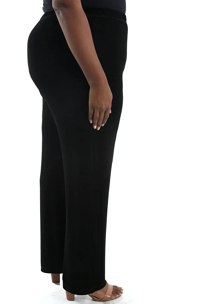 Vikki Vi Classic Black Petite Pull-On Pant