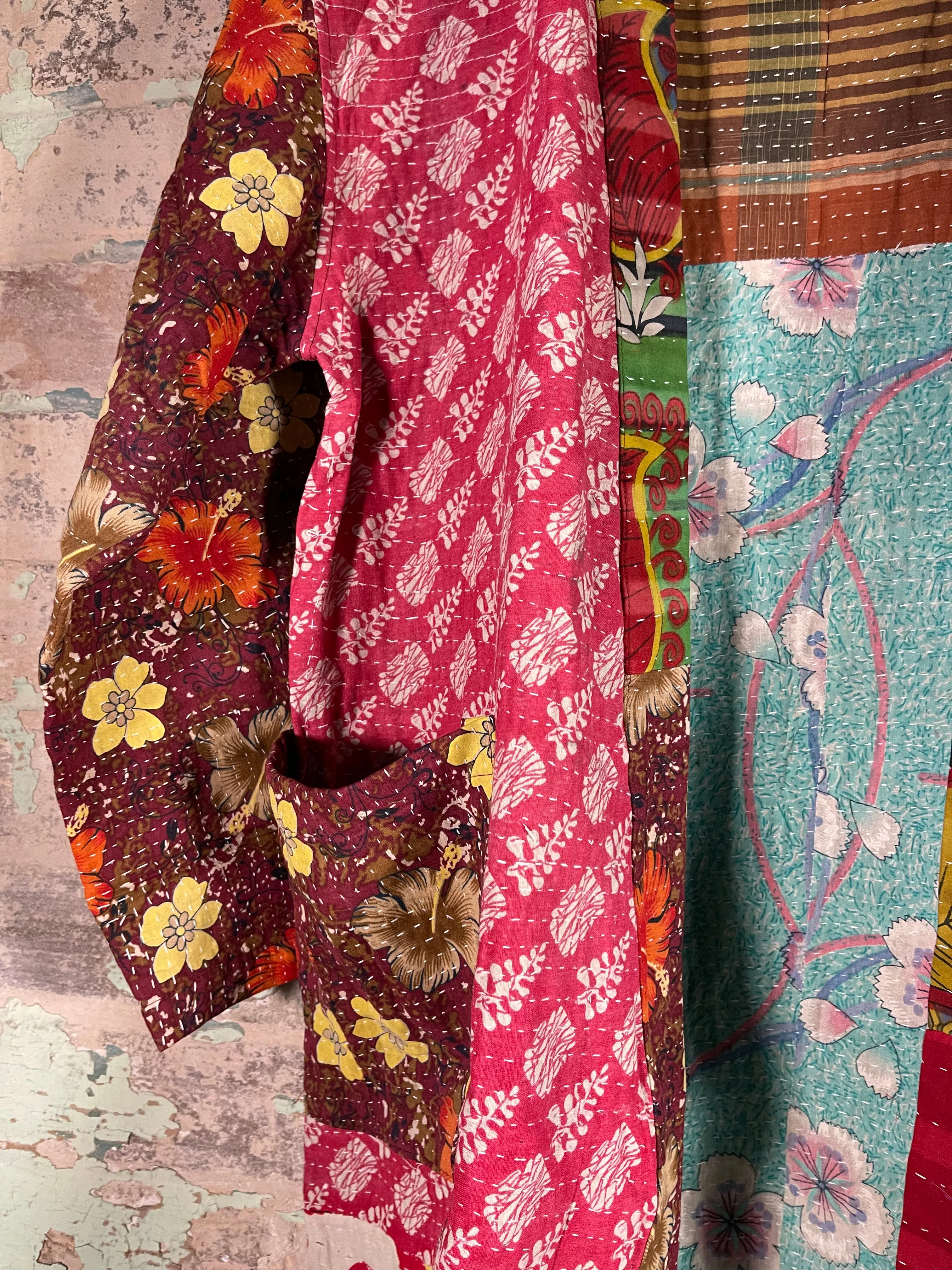 Vintage Kantha Kimono - Indian Retro