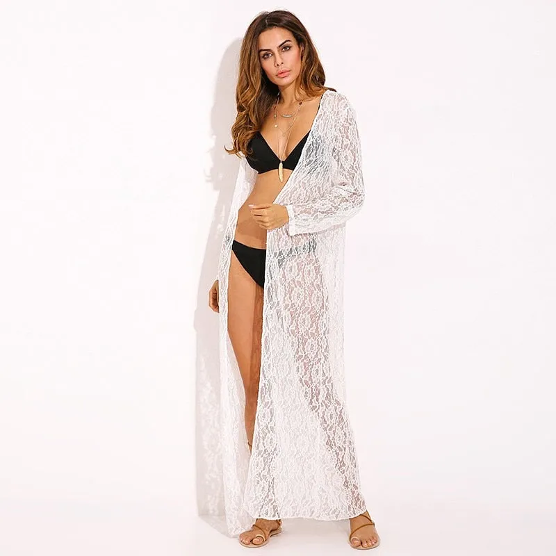 White Lace kimono Cardigan