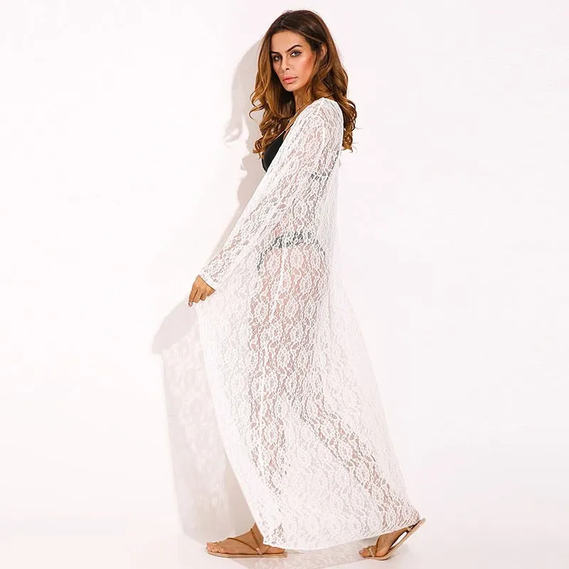 White Lace kimono Cardigan