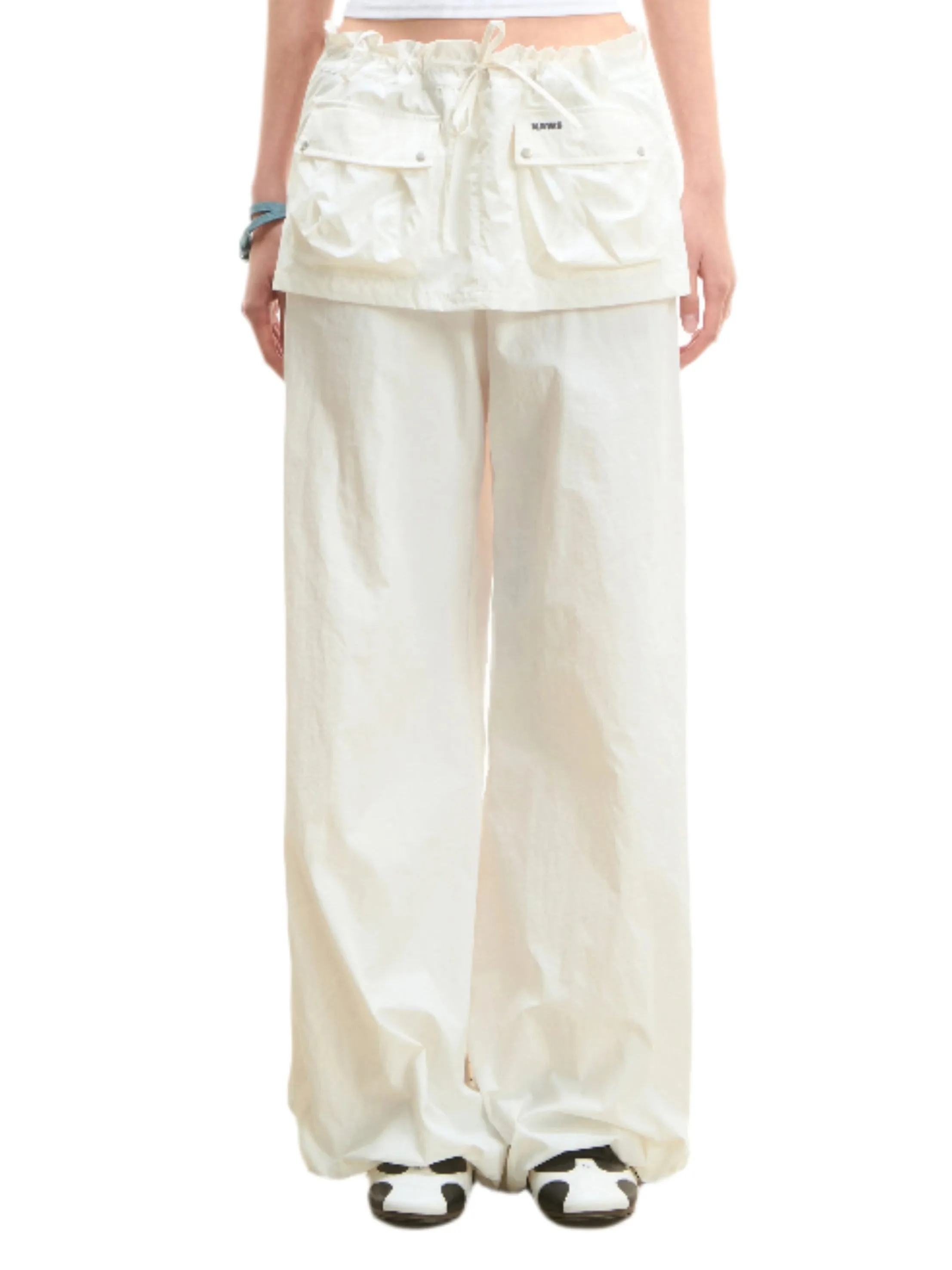 White Wandering Paratrooper Pants
