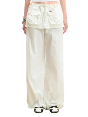 White Wandering Paratrooper Pants