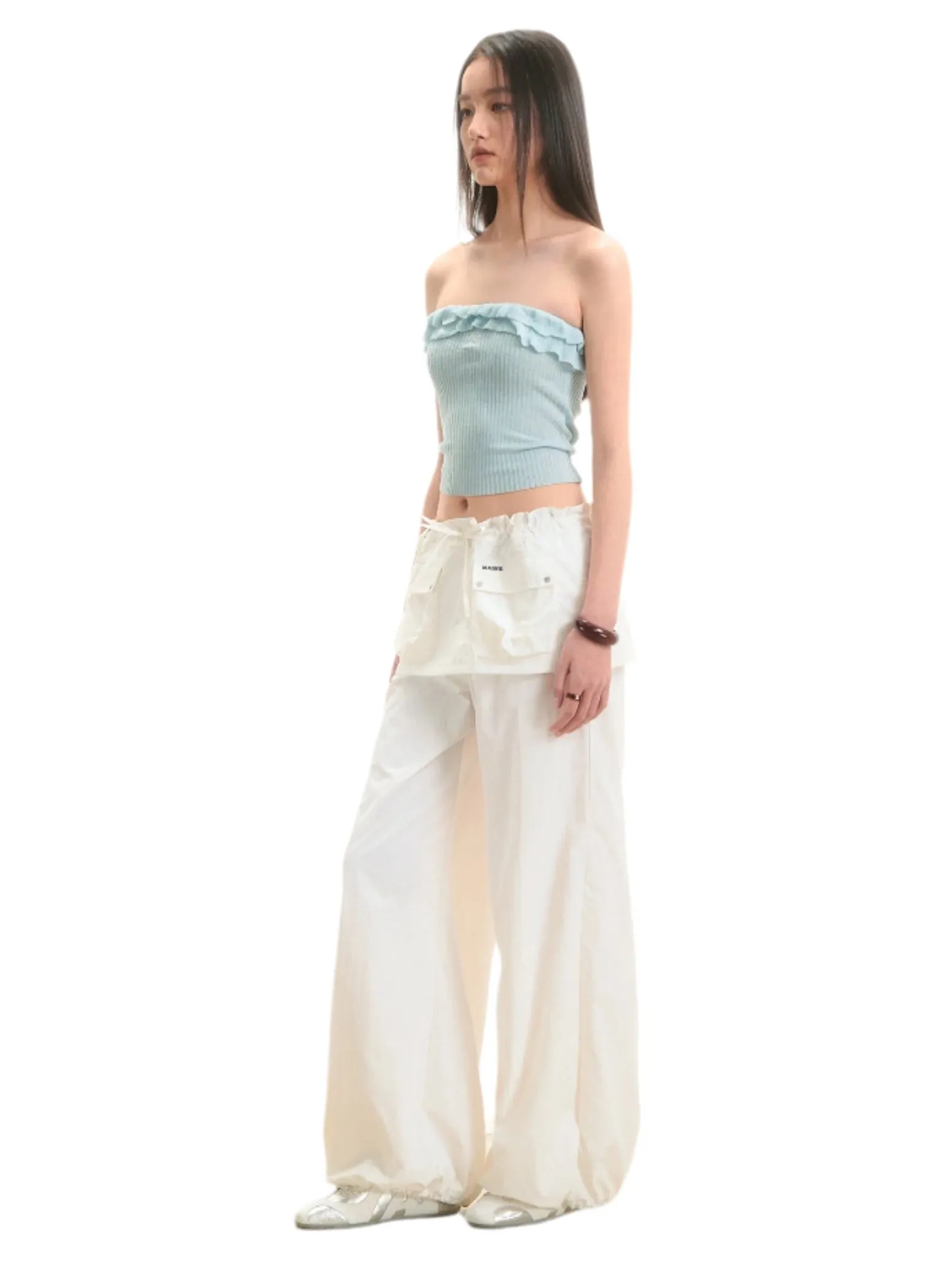 White Wandering Paratrooper Pants