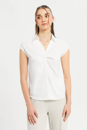 Women Ivory Pearl Blouse