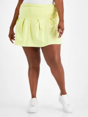 Women's Trendy Plus Size Tennis Skort,Yellow